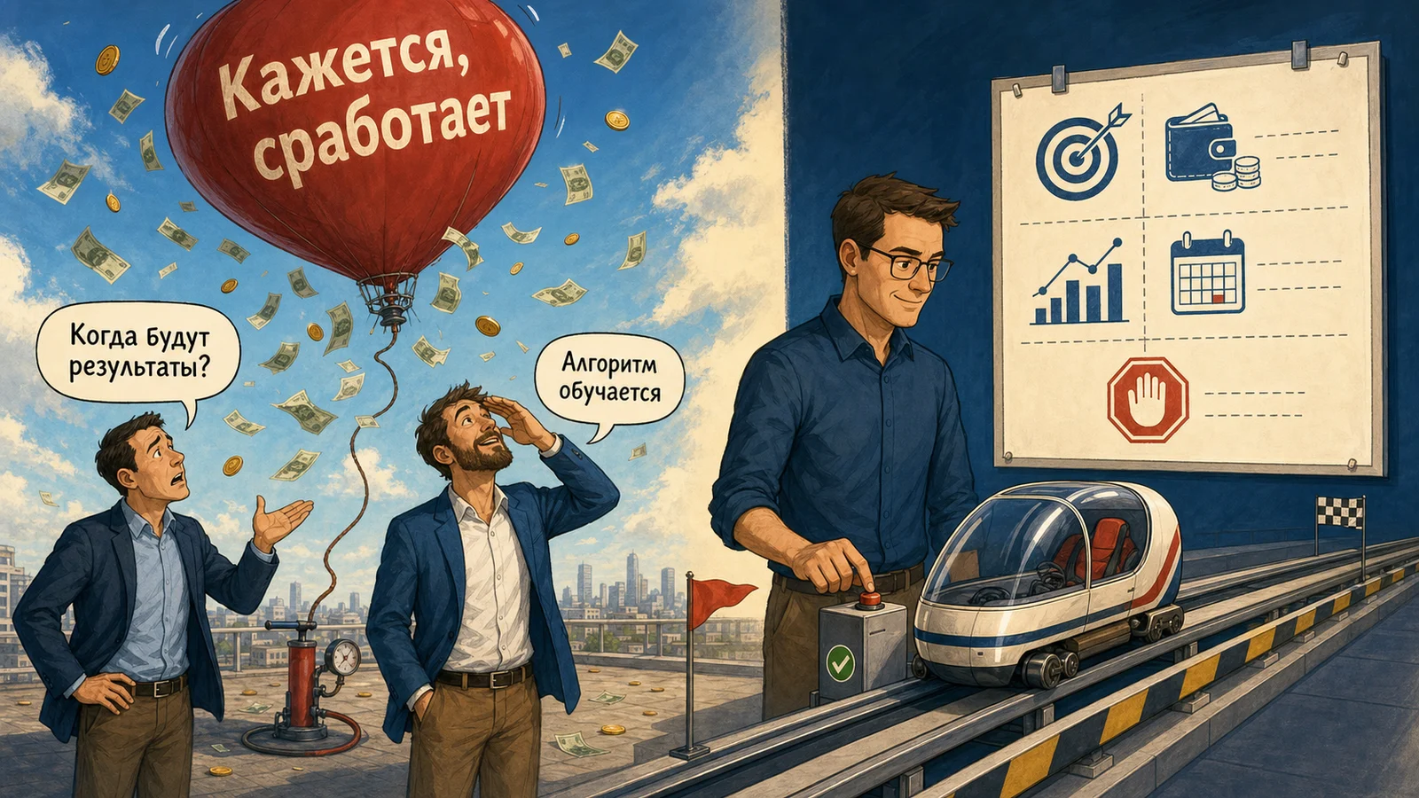 Сравнение хаотичного запуска и управляемого маркетингового эксперимента